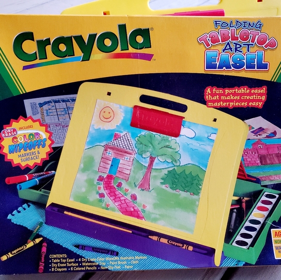 Crayola Toys Vintage Y2k Authentic Crayola Folding Tabletop Art
